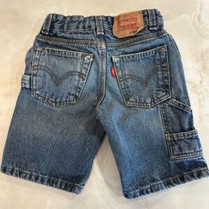 VTG Levi's Relaxed Fit Kids Size 4 REG 100% Cotton Denim Carpenter Faded/Worn In